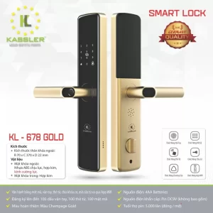 Khóa vân tay Kassler KL-678 GOLD APP