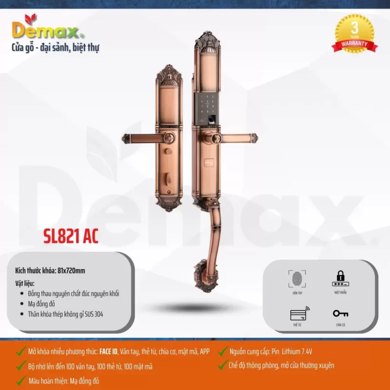 Khóa đại sảnh DEMAX SL821 AC tiêu chuẩn Đức - khoa dai sanh demax sl821 ac tieu chuan duccccccc