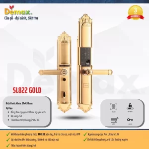 Khóa đại sảnh DEMAX SL822 GOLD tiêu chuẩn Đức - khoa dai sanh demax sl822 gold tieu chuan duc2