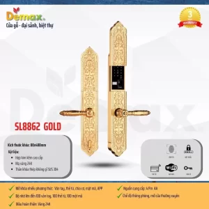 Khóa đại sảnh DEMAX SL8862 GOLD tiêu chuẩn Đức - khoa dai sanh demax sl8862 gold tieu chuan duc1