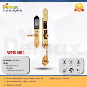 Khóa đại sảnh DEMAX SL938 GOLD tiêu chuẩn Đức - khoa dai sanh demax sl938 gold tieu chuan duc7