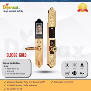 Khóa đại sảnh DEMAX SL9382 GOLD tiêu chuẩn Đức - khoa dai sanh demax sl9382 gold tieu chuan duc1