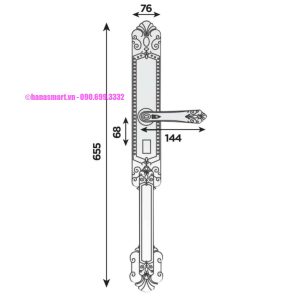 Khóa Vân Tay Đại Sảnh HUBERT HB DS77 GREEN