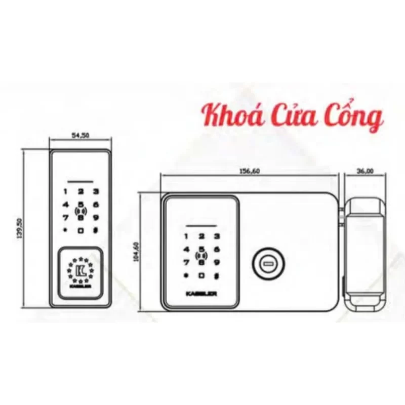 Khóa cửa cổng Kassler KL-579 CNC GOLD GREY APP