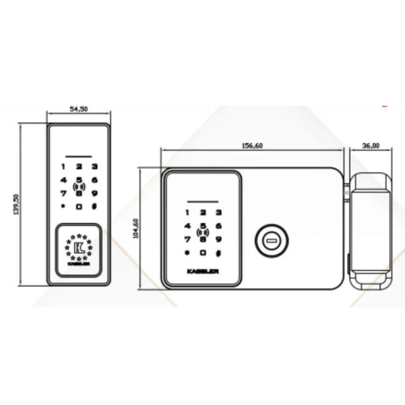 Khóa cửa cổng Kassler KL-579 CNC SILVER GREY REMOTE