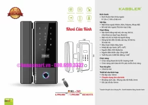 Khóa cửa kính Kassler KL-569