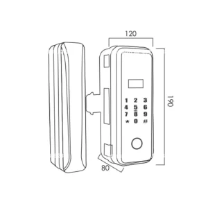 Khóa cửa kính Kassler KL-589 APP