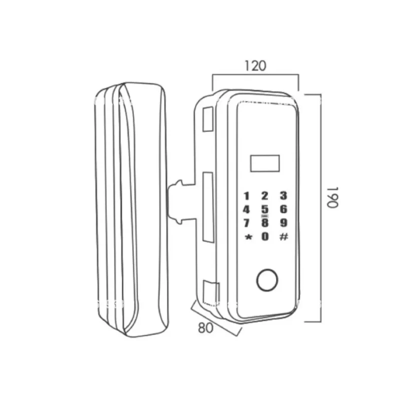 Khóa cửa kính Kassler KL-589 APP