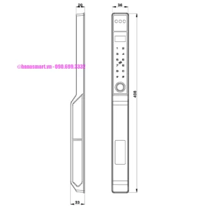 Khóa cửa nhôm Kassler KL-599 PRO CHAMPAGE GOLD