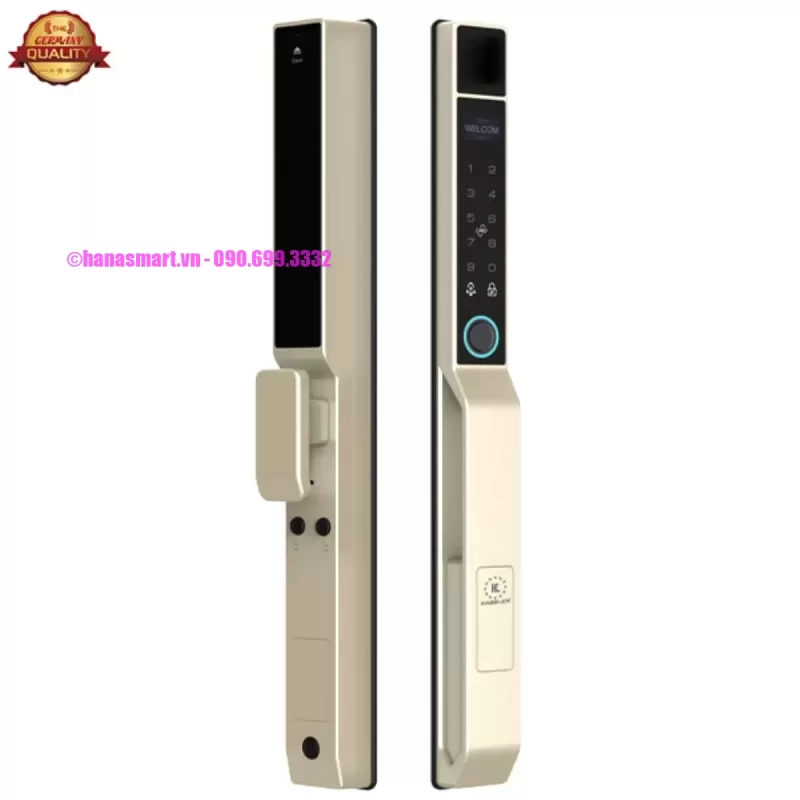 Khóa cửa nhôm Kassler KL-599 PRO CHAMPAGE GOLD