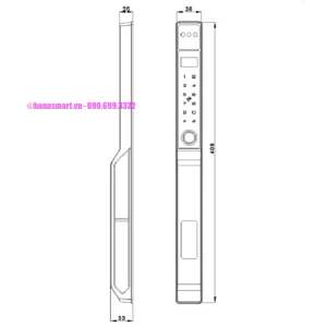 Khóa cửa nhôm Kassler KL-599 VF CHAMPAGE GOLD