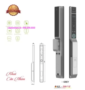 Khóa cửa nhôm Kassler KL-599 VF GREY