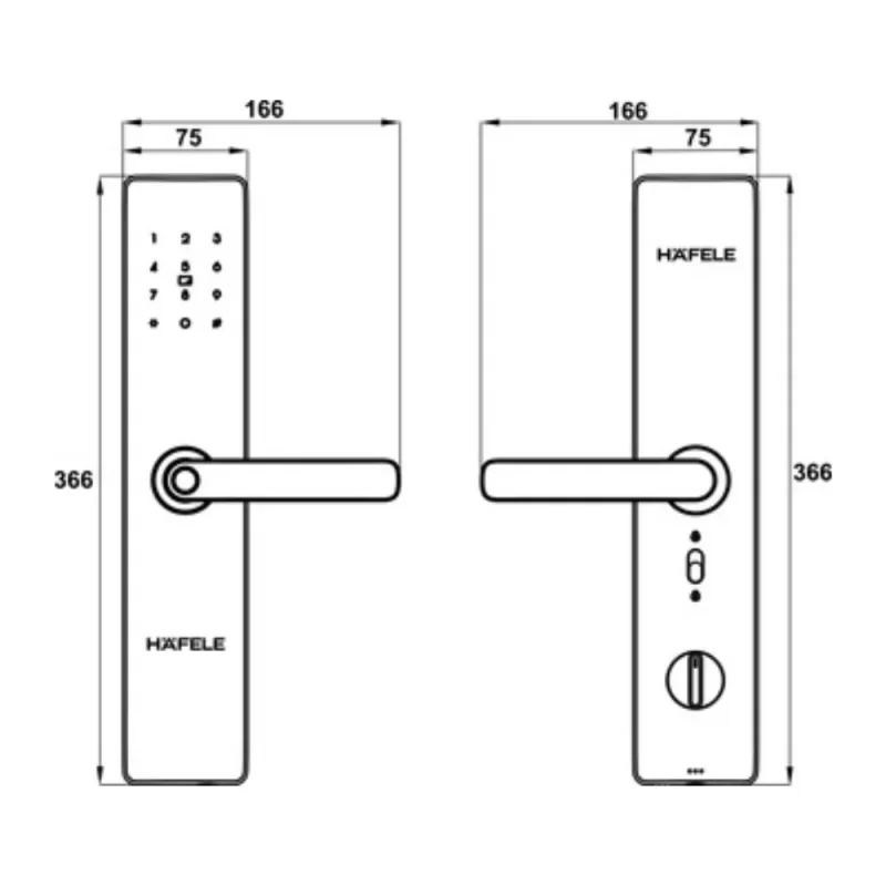 Khóa điện tử Hafele AL2402B 912.20.692