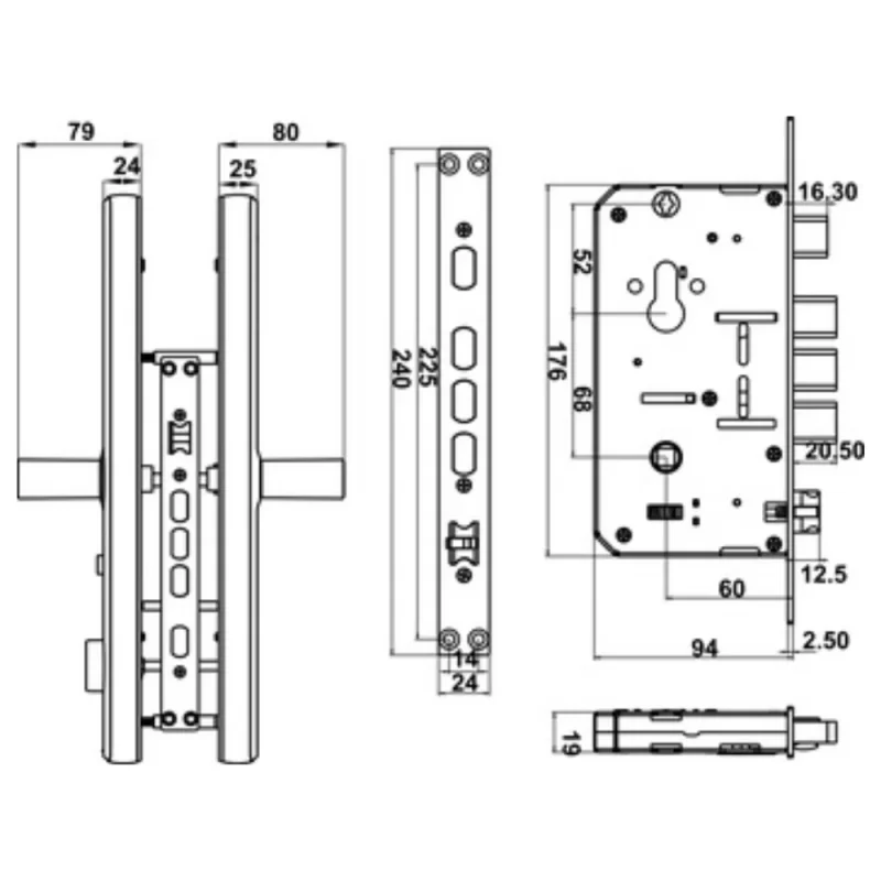 Khóa điện tử Hafele AL2402B 912.20.692