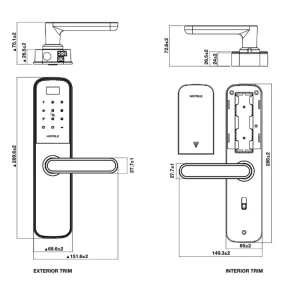 Khóa điện tử Hafele DL6000 912.20.581