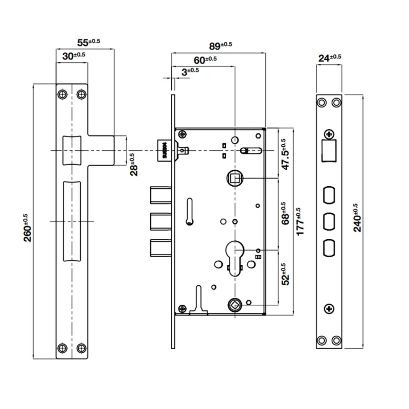 Khóa điện tử Hafele DL6100 912.20.582