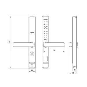 Khóa điện tử Hafele DL6600 912.20.144