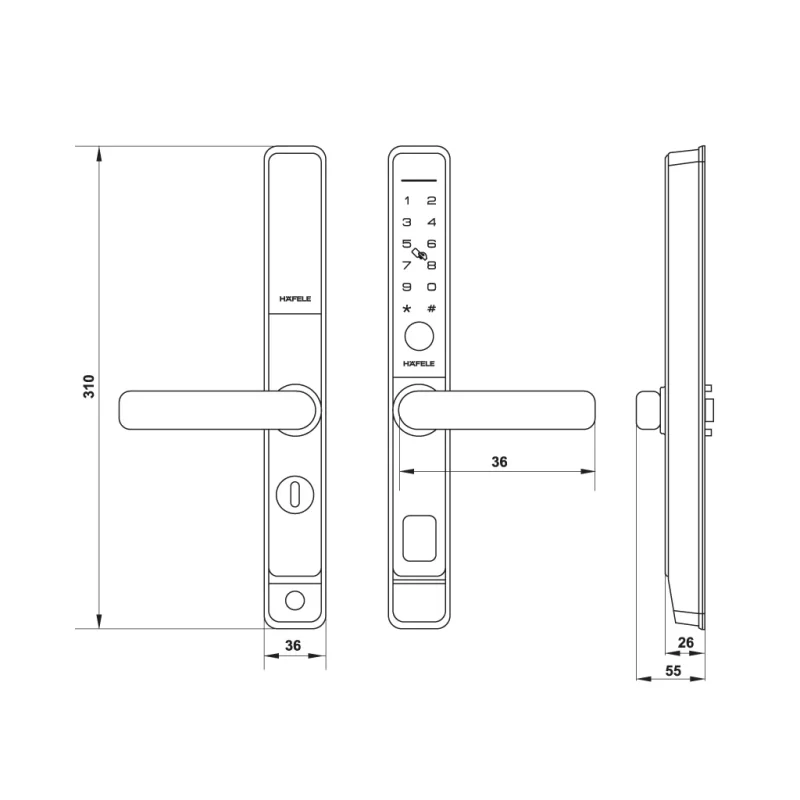 Khóa điện tử Hafele DL6600 912.20.144