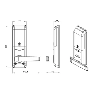 Khóa điện tử Hafele EL7000-TC 912.05.495