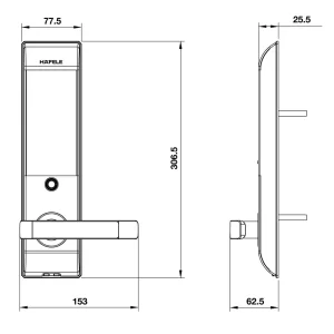 Khóa điện tử Hafele EL7500-TC 912.05.682