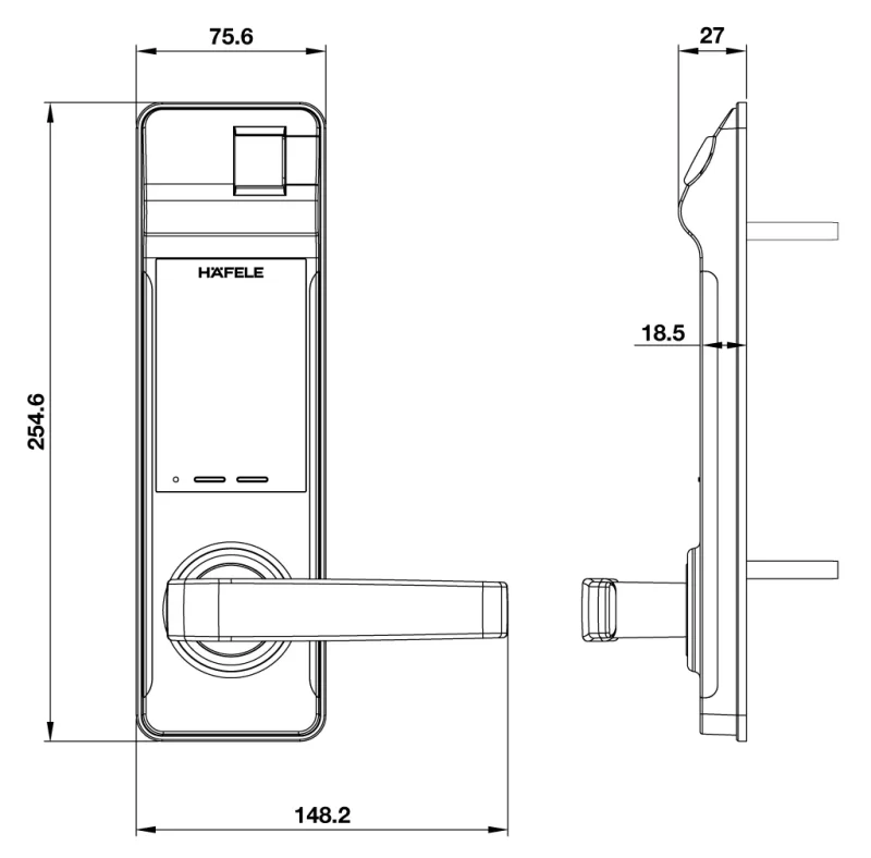 Khóa điện tử Hafele EL7700-TCS 912.05.583