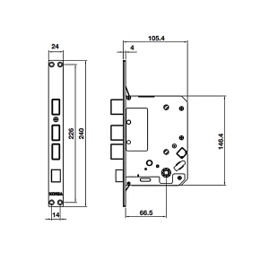 Khóa điện tử Hafele EL7800 PLUS 912.20.569