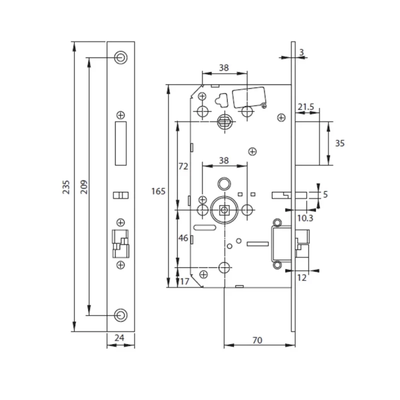 Khóa điện tử Hafele PP8100 912.20.261