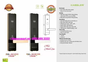 Khóa điện tử khách sạn Kassler KL-363 SILVER