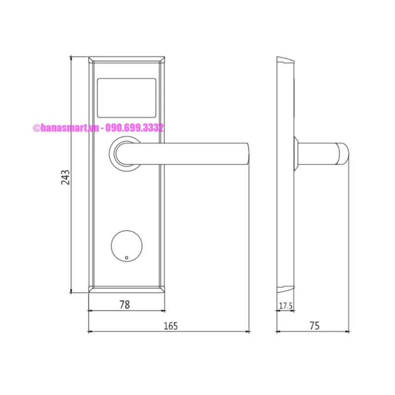 Khóa khách sạn dự án HUBERT HB KSCGDA 05