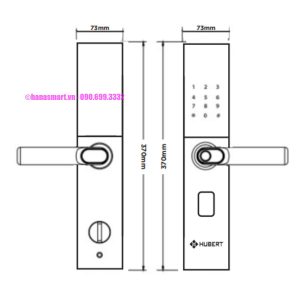 Khóa vân tay cửa gỗ HUBERT HB CG22 BLACK