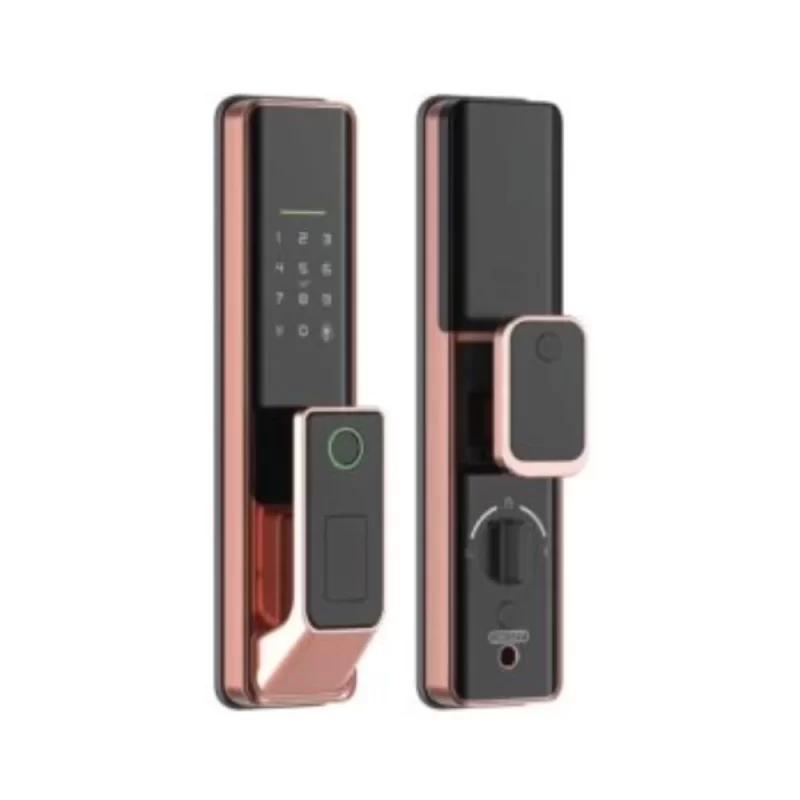 Khóa vân tay cửa gỗ HUBERT HB CG67 MINI COPPER App Wifi tiêu chuẩn Đức - Khoa van tay cua go HUBERT HB CG67 MINI COPPER