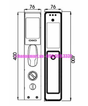 Khóa vân tay cửa gỗ HUBERT HB CG77 COPPER