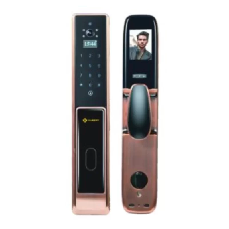 Khóa vân tay cửa gỗ HUBERT HB CG77 COPPER App Wifi tiêu chuẩn Đức - Khoa van tay cua go HUBERT HB CG77 COPPER