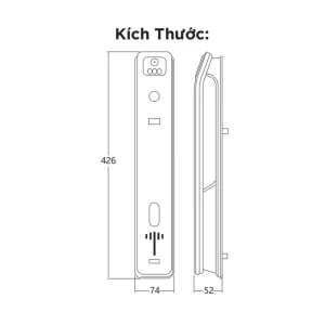 Khóa vân tay cửa gỗ HYUNDAI HY-SLA808 Amber Gold