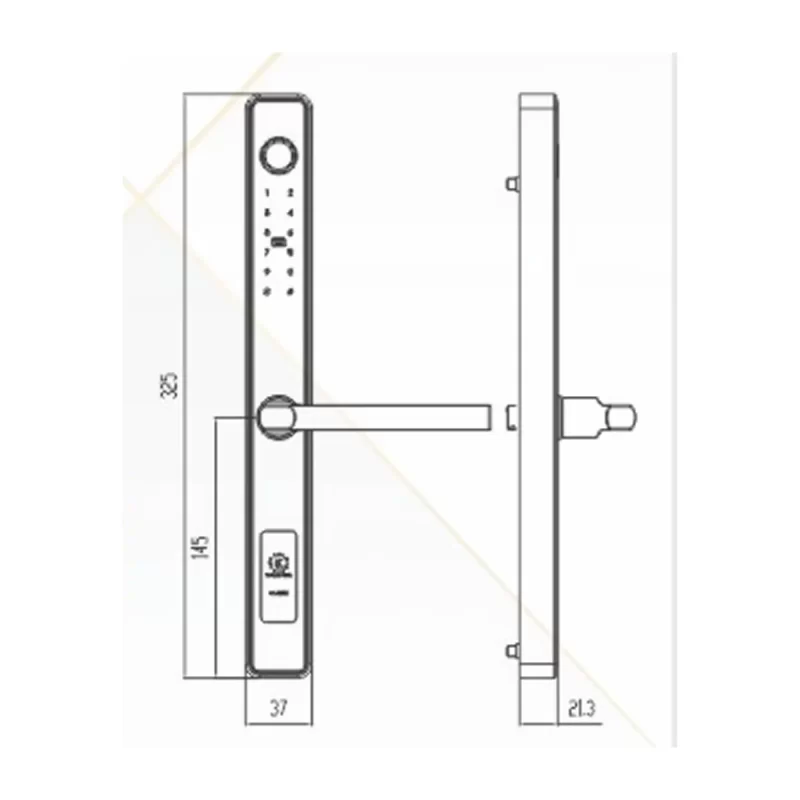 Khóa vân tay cửa nhôm Kassler KL-68 BL REMOTE