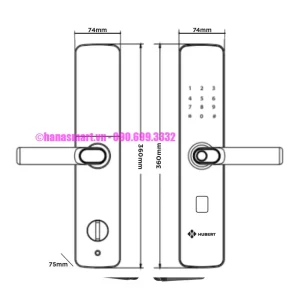 Khóa vân tay dự án HUBERT HB CGDA 05 CHỐNG CHÁY