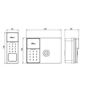 Khóa cửa cổng sắt DEMAX SL608 AC IP56 APP, REMOTE tiêu chuẩn Đức - khoa cua cong sat demax sl608 ac ip56 app remote tieu chuan duc4