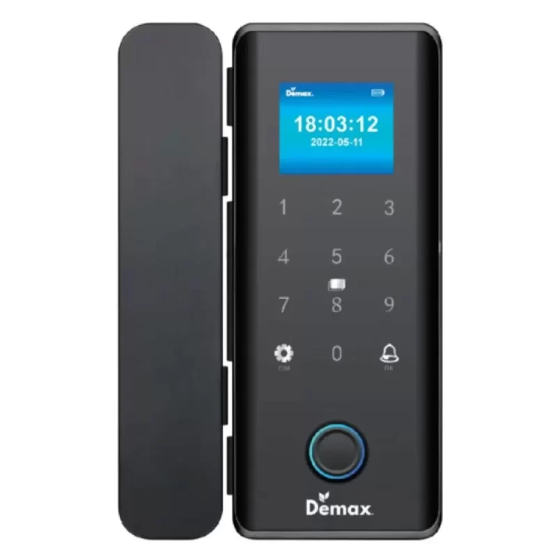 Khóa cửa kính DEMAX SL800 G BLACK APP, REMOTE tiêu chuẩn Đức - khoa cua kinh demax sl800 g black app remote tieu chuan duc7