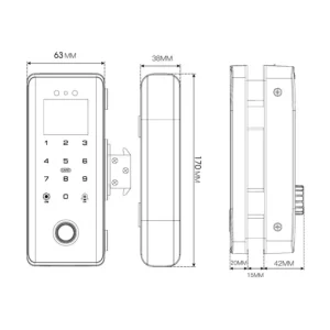 Khóa cửa kính DEMAX SL900 G REMOTE, APP, FACE-ID tiêu chuẩn Đức - khoa cua kinh demax sl900 g remote app face id tieu chuan duc5