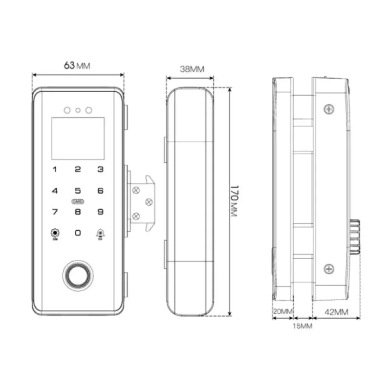 Khóa cửa kính DEMAX SL900 G REMOTE, APP, FACE-ID tiêu chuẩn Đức - khoa cua kinh demax sl900 g remote app face id tieu chuan duc5