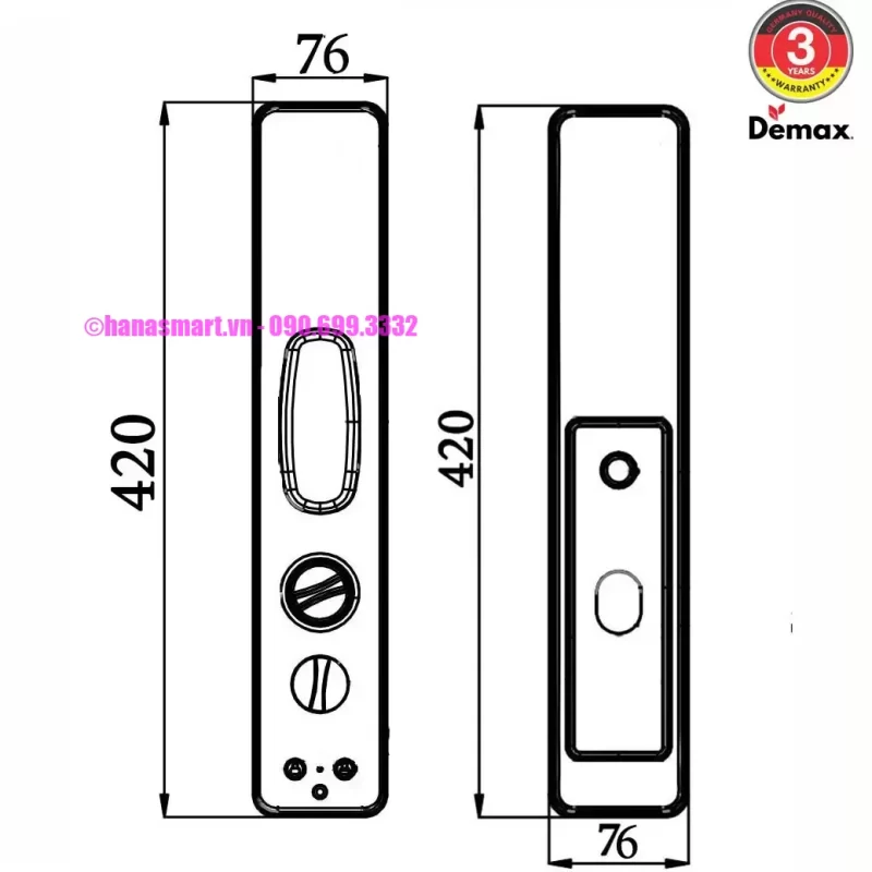 Khóa thông minh DEMAX SL828 AC tiêu chuẩn Đức - khoa thong minh demax sl828 ac tieu chuan duc6