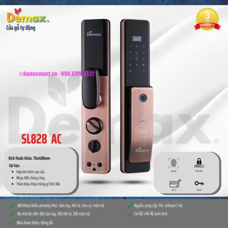 Khóa thông minh DEMAX SL828 AC tiêu chuẩn Đức - khoa thong minh demax sl828 ac tieu chuan duc7