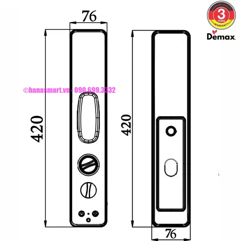 Khóa thông minh DEMAX SL828 GS tiêu chuẩn Đức - khoa thong minh demax sl828 gs tieu chuan duc2