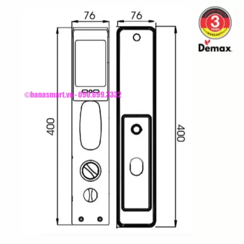 Khóa thông minh DEMAX SL866 AC tiêu chuẩn Đức - khoa thong minh demax sl866 ac tieu chuan duc4