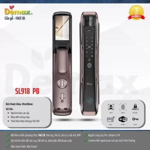 Khóa thông minh DEMAX SL918 PB tiêu chuẩn Đức - khoa thong minh demax sl918 pb tieu chuan duc1