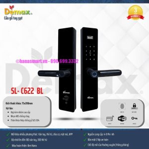 Khóa vân tay DEMAX SL-C622 BL APP WIFI tiêu chuẩn Đức - khoa van tay demax sl c622 bl app wifi tieu chuan duc7