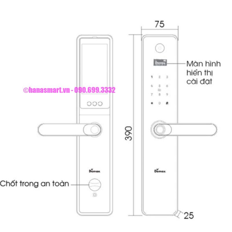 Khóa vân tay DEMAX SL-C626 CG APP WIFI tiêu chuẩn Đức - khoa van tay demax sl c626 cg app wifi tieu chuan duc6