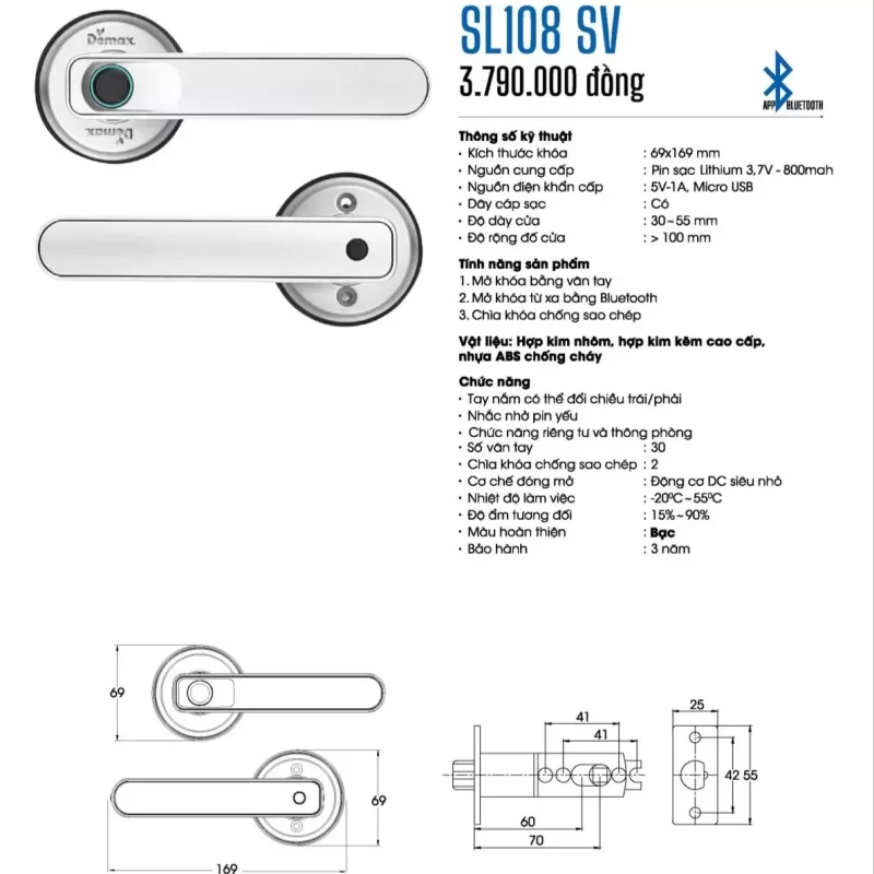 Khóa vân tay DEMAX SL108 SV APP tiêu chuẩn Đức - khoa van tay demax sl108 sv app tieu chuan duc7