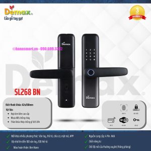 Khóa vân tay DEMAX SL268 BN APP WIFI tiêu chuẩn Đức - khoa van tay demax sl268 bn app wifi tieu chuan duc1