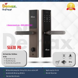 Khóa vân tay DEMAX SL638 PB APP WIFI tiêu chuẩn Đức - khoa van tay demax sl638 pb app wifi tieu chuan duc8